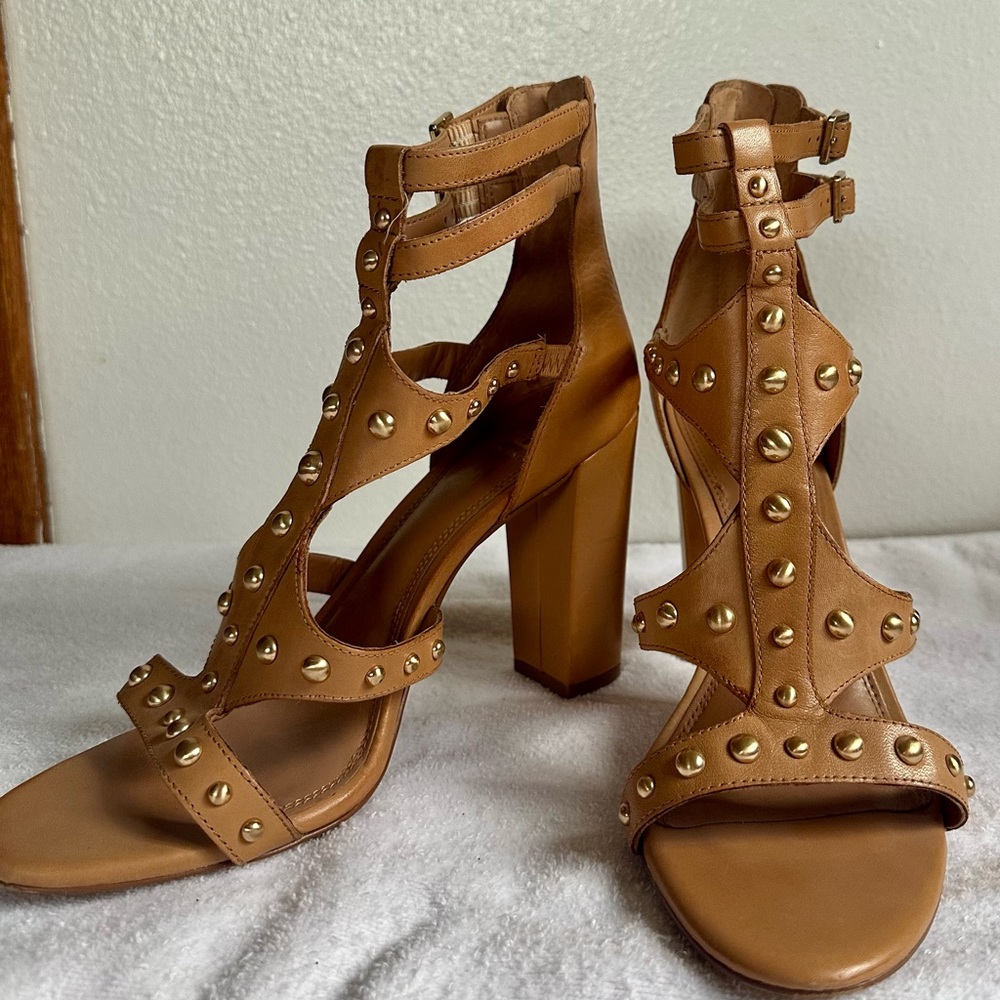 Gianni Bini Tan Gladiator Heels
